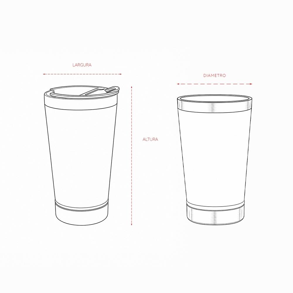 Copo Inox 500ml com Abridor
