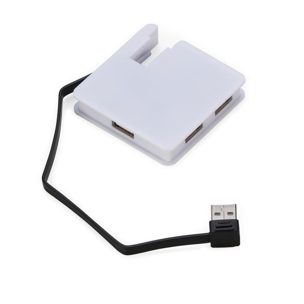 Hub Plástico Quadrado com 4 Entradas USB